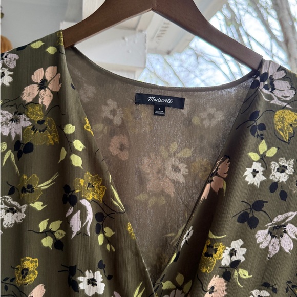 Madewell Wildblooms Cinch-Wasit Tiered Midi Dress | S - Picture 9 of 11